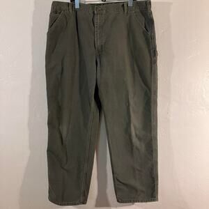 Vintage‎ Y2K Carhartt Canvas Green Carpenter Pants B11 MOS